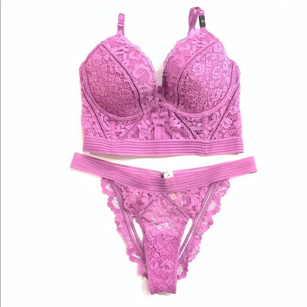 Victoria’s Secret Very Sexy Set Longline Bra & Cheeky Panty 32dd / S